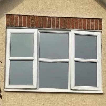 Frosted glass window on a property.